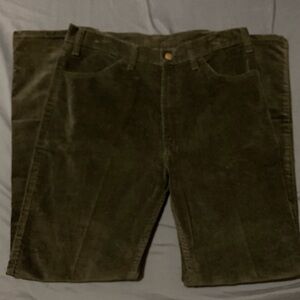 Vintage 70’s Levi Strauss Cotton Corduroy Black Pants Size 36X32 Mens Retro
